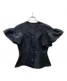 AMICA（アミカ）の古着「COUTURE FLEAR SLEEVES TOP」｜ブラック