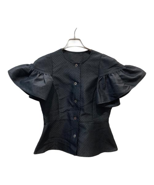 AMICA（アミカ）AMICA (アミカ) COUTURE FLEAR SLEEVES TOP ブラック サイズ:Fの古着・服飾アイテム