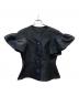 AMICA（アミカ）の古着「COUTURE FLEAR SLEEVES TOP」｜ブラック