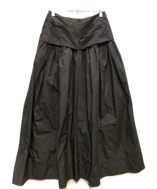 MAISON SPECIAL（メゾンスペシャル）MAISON SPECIAL (メゾンスペシャル) Voluminous Tuck Flare Skirt ブラック サイズ:36 未使用品の古着・服飾アイテム