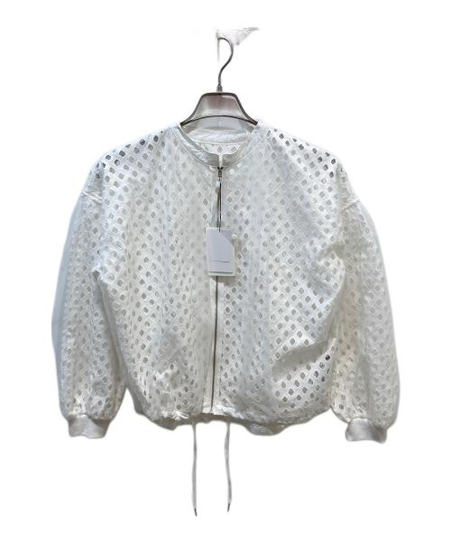 Lallia Mu（ラリア ムー）Lallia Mu (ラリア ムー) シアーブルゾン ホワイト サイズ:38 未使用品の古着・服飾アイテム