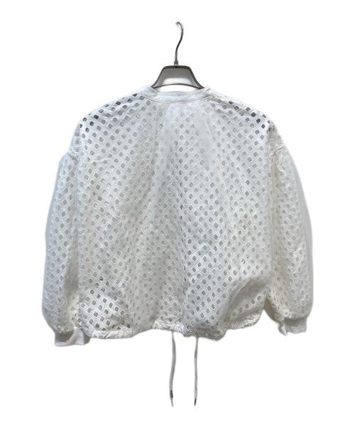 Lallia Mu（ラリア ムー）Lallia Mu (ラリア ムー) シアーブルゾン ホワイト サイズ:38 未使用品の古着・服飾アイテム
