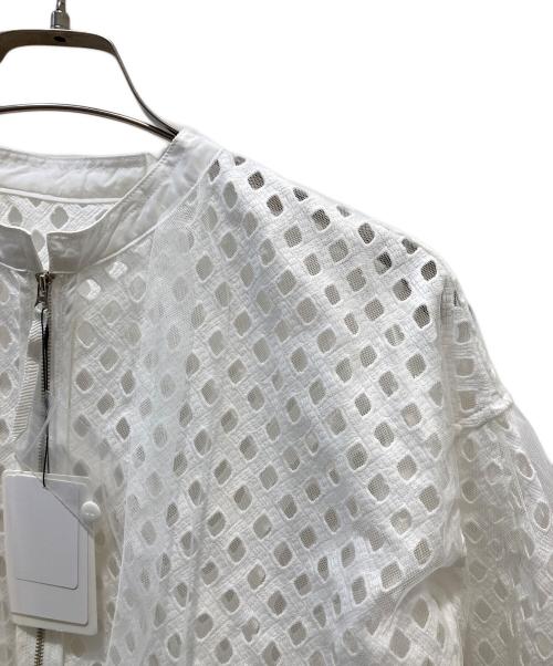 Lallia Mu（ラリア ムー）Lallia Mu (ラリア ムー) シアーブルゾン ホワイト サイズ:38 未使用品の古着・服飾アイテム