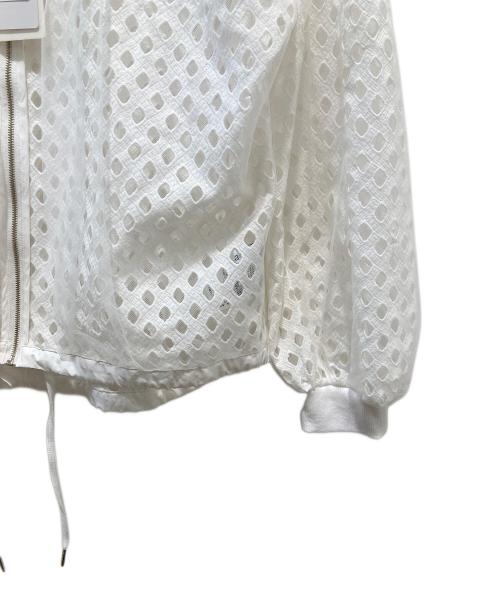 Lallia Mu（ラリア ムー）Lallia Mu (ラリア ムー) シアーブルゾン ホワイト サイズ:38 未使用品の古着・服飾アイテム