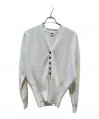 herハー）の古着「ウエストマーク片畦カーディガン」｜ホワイト