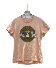 COACH×DISNEY（コーチ×ディズニー）の古着「Tシャツ」｜ピンク