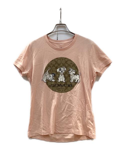 COACH（コーチ）COACH (コーチ) Disney (ディズニー) Tシャツ ピンク サイズ:Sの古着・服飾アイテム