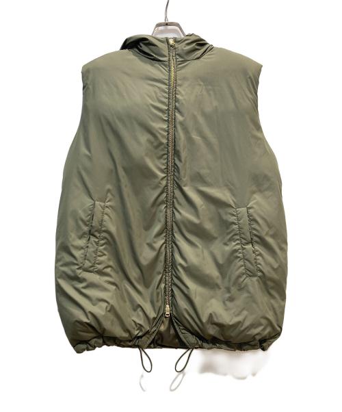 EVERYDAY I LIKE.（エヴリデイ アイ ライク）EVERYDAY I LIKE. (エヴリデイ アイ ライク) 中綿ロングベスト グリーン サイズ:ーの古着・服飾アイテム