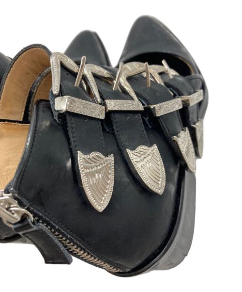 TOGA（トーガ）TOGA (トーガ) ポリドクラシック4連ブーツ ブラック サイズ:36の古着・服飾アイテム