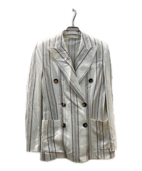 MaxMara（マックスマーラ）MaxMara (マックスマーラ) ダブルブレストブレストブレザー ベージュ サイズ:36の古着・服飾アイテム