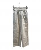 JOURNAL STANDARDジャーナルスタンダード）の古着「ウォッシャブルコットンリネンVIS ストレートパンツ」｜アイボリー