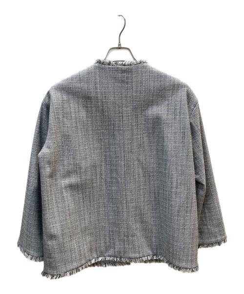 PLST（プラステ）PLST (プラステ) ツイードメタルボタンジャケット ホワイト サイズ:Mの古着・服飾アイテム