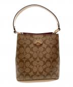 COACHコーチ）の古着「ハンドバッグ」｜ホワイト×ブラウン