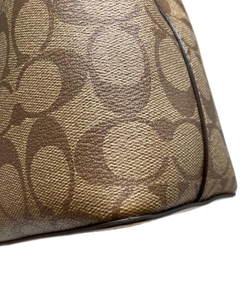 COACH（コーチ）COACH (コーチ) ハンドバッグ ホワイト×ブラウンの古着・服飾アイテム