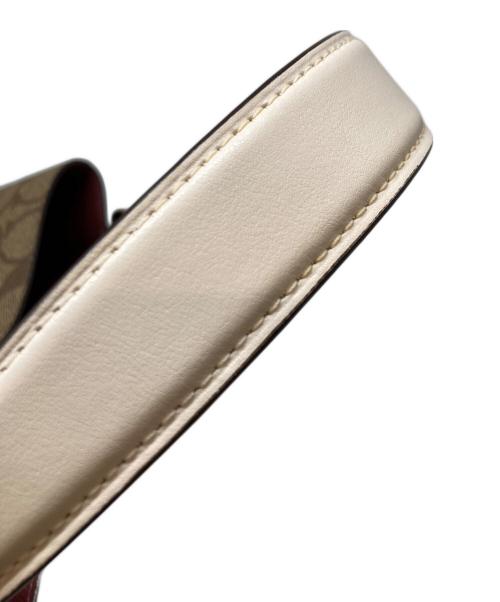 COACH（コーチ）COACH (コーチ) ハンドバッグ ホワイト×ブラウンの古着・服飾アイテム