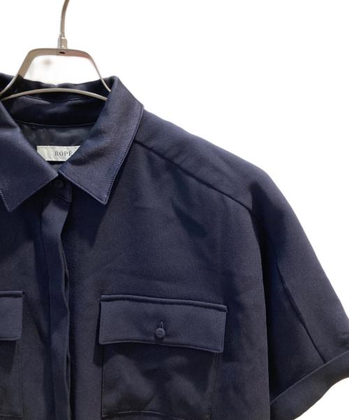 ROPE（ロペ）ROPE (ロペ) 【洗える・カセット服】バックサテン ドルマンブラウス ブラック サイズ:38の古着・服飾アイテム