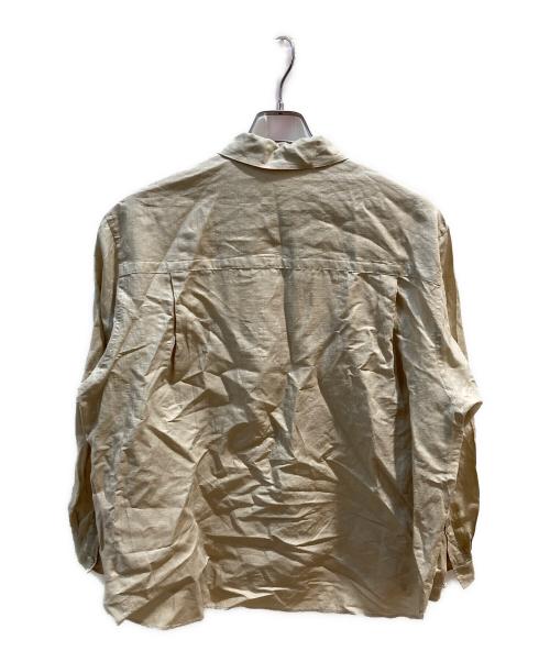 ROPE（ロペ）ROPE (ロペ) ブライトリネン フラップシャツブラウス ベージュ サイズ:Fの古着・服飾アイテム