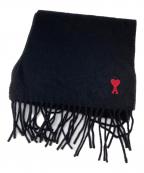 AMI Alexandre Mattiussiアミアレクサンドルマテュッシ）の古着「スモールロゴワッペンマフラー」｜ブラック