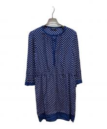 MAX&Co.（マックスアンドコー）の古着「シルクブラウスワンピース」｜ネイビー