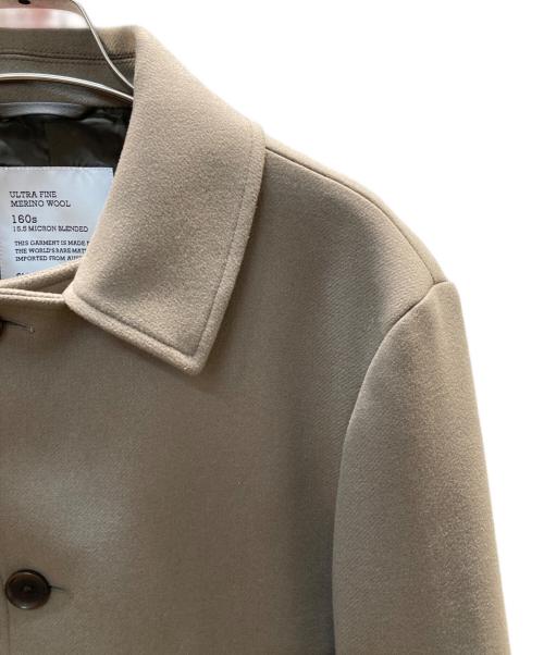 SHIPS（シップス）SHIPS (シップス) メリノウール メルトン シングル ピーコート ベージュ サイズ:Mの古着・服飾アイテム