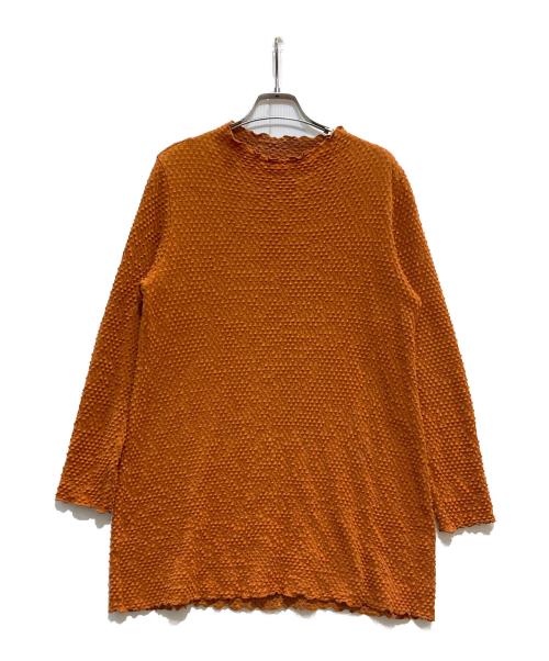 JURGEN LEHL（ヨーガンレール）JURGEN LEHL (ヨーガンレール) ワッフルカットソーワンピース ブラウン サイズ:Mの古着・服飾アイテム