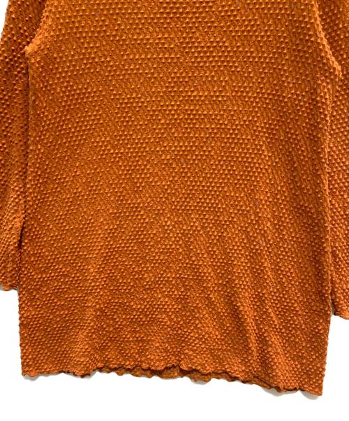 JURGEN LEHL（ヨーガンレール）JURGEN LEHL (ヨーガンレール) ワッフルカットソーワンピース ブラウン サイズ:Mの古着・服飾アイテム