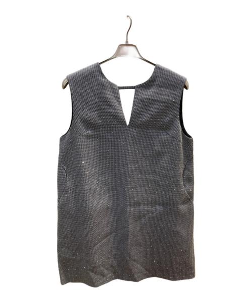 CADUNE（カデュネ）CADUNE (カデュネ) ノースリーブワンピース グレー サイズ:38の古着・服飾アイテム