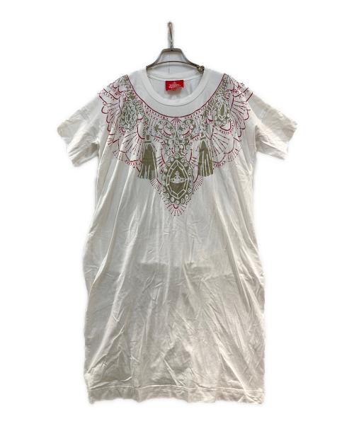 Vivienne Westwood（ヴィヴィアンウエストウッド）Vivienne Westwood (ヴィヴィアンウエストウッド) プリントワンピース ホワイト サイズ:00の古着・服飾アイテム