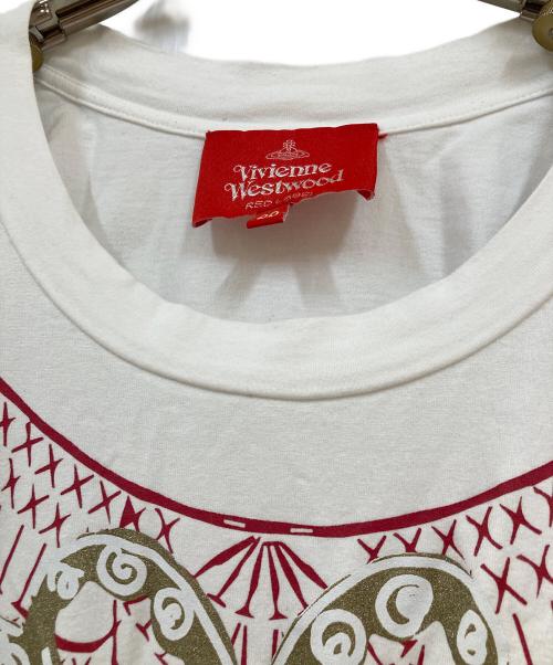 Vivienne Westwood（ヴィヴィアンウエストウッド）Vivienne Westwood (ヴィヴィアンウエストウッド) プリントワンピース ホワイト サイズ:00の古着・服飾アイテム