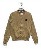 PLAY COMME des GARCONSプレイコムデギャルソン）の古着「ロゴワッペンカーディガン」｜ベージュ