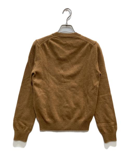 PLAY COMME des GARCONS（プレイコムデギャルソン）PLAY COMME des GARCONS (プレイコムデギャルソン) ダブルハートカーディガン ブラウン サイズ:Sの古着・服飾アイテム