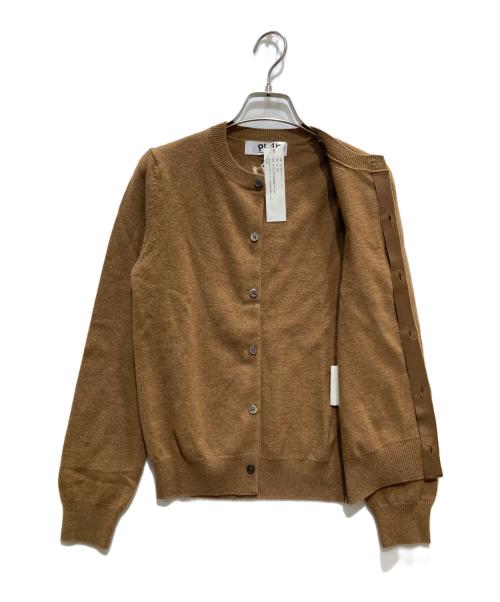 PLAY COMME des GARCONS（プレイコムデギャルソン）PLAY COMME des GARCONS (プレイコムデギャルソン) ダブルハートカーディガン ブラウン サイズ:Sの古着・服飾アイテム