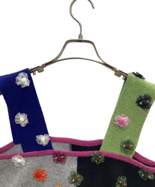 YANYAN（ヤンヤン）yanyan (ヤンヤン) パッチワークビスチェ ネイビー サイズ:Ｍ 未使用品の古着・服飾アイテム