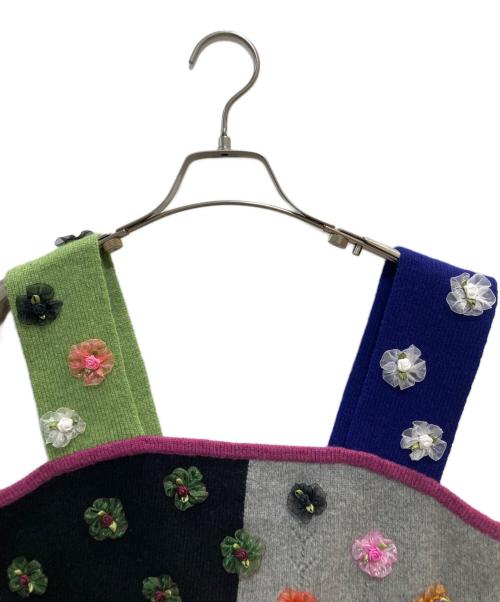 YANYAN（ヤンヤン）yanyan (ヤンヤン) パッチワークビスチェ ネイビー サイズ:Ｍ 未使用品の古着・服飾アイテム