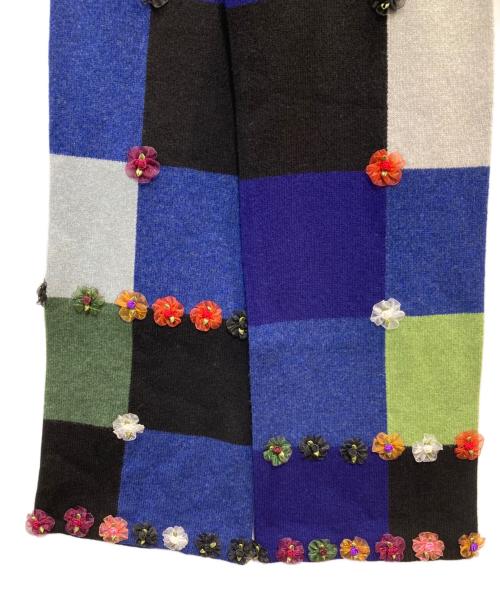 YANYAN（ヤンヤン）yanyan (ヤンヤン) パッチワークニットパンツ ネイビー サイズ:Ｓ 未使用品の古着・服飾アイテム