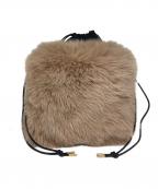 LUDLOWラドロー）の古着「フォックスファー 巾着バッグ」｜ベージュ