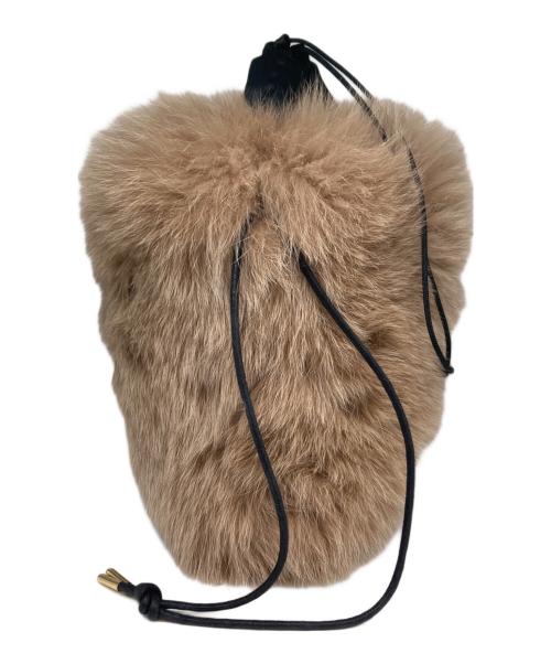 LUDLOW（ラドロー）LUDLOW (ラドロー) フォックスファー 巾着バッグ ベージュ 未使用品の古着・服飾アイテム