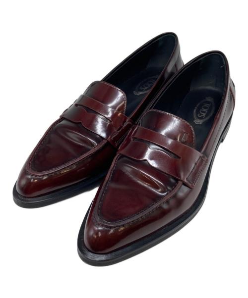 TOD'S（トッズ）TOD'S (トッズ) コインローファー バーガンディー サイズ:351/2の古着・服飾アイテム