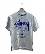 stussyステューシー）の古着「Tシャツ」｜ホワイト×ブルー