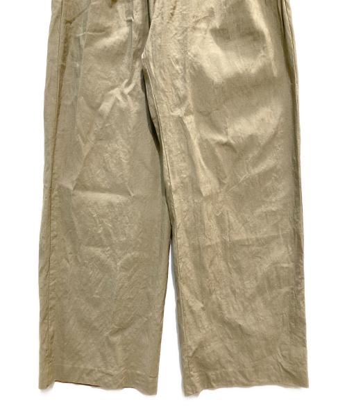 MUSE de Deuxieme Classe（ミューズ ドゥーズィエム クラス）MUSE de Deuxieme Classe (ミューズ ドゥーズィエム クラス) STRETCH TWILL タックパンツ グリーン サイズ:38の古着・服飾アイテム