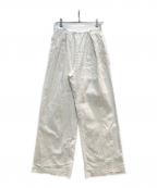 MUSE de Deuxieme Classeミューズ ドゥーズィエム クラス）の古着「STRETCH TWILL タックパンツ」｜ホワイト