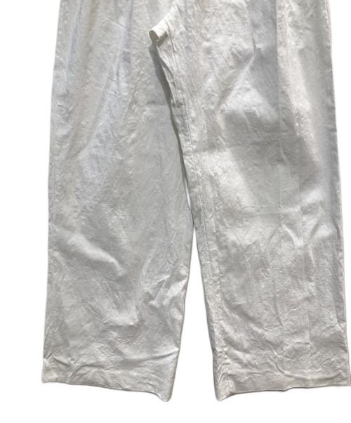 MUSE de Deuxieme Classe（ミューズ ドゥーズィエム クラス）MUSE de Deuxieme Classe (ミューズ ドゥーズィエム クラス) STRETCH TWILL タックパンツ ホワイト サイズ:38の古着・服飾アイテム