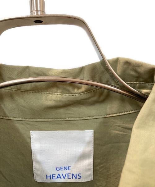 GENE HEAVENS（ジーンヘブンズ）GENE HEAVENS (ジーンヘブンズ) コットンパネルボタンティアードヘムシャツドレス カーキ サイズ:Fの古着・服飾アイテム
