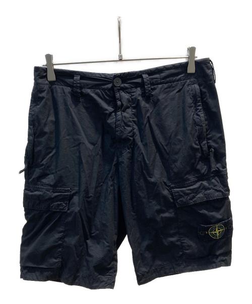 STONE ISLAND（ストーンアイランド）STONE ISLAND (ストーンアイランド) CARGO BERMUDA REGULAR FIT ショートパンツ ブラック サイズ:W30の古着・服飾アイテム