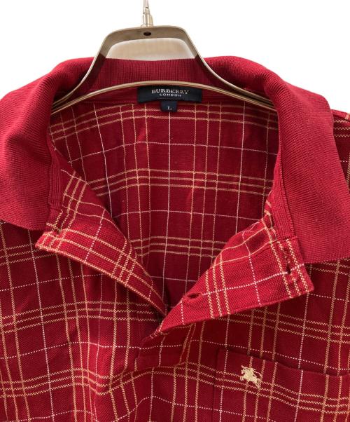 BURBERRY LONDON（バーバリーロンドン）BURBERRY LONDON (バーバリーロンドン) ポロシャツ レッド サイズ:Lの古着・服飾アイテム