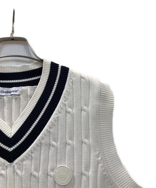 Orobianco（オロビアンコ）Orobianco (オロビアンコ) ニットベスト ホワイト サイズ:Lの古着・服飾アイテム