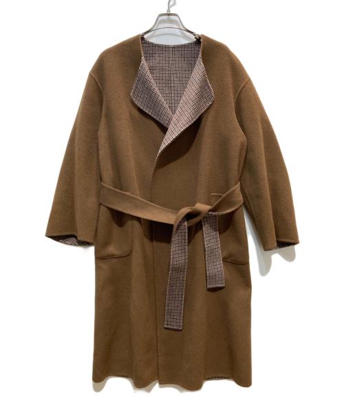 6(ROKU) BEAUTY&YOUTH（ロク ビューティーアンドユース）6(ROKU) BEAUTY&YOUTH (ロク ビューティーアンドユース) REVER SEWING GOWN COAT ブラウン サイズ:36の古着・服飾アイテム