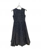 UNITED ARROWS TOKYOユナイテッドアローズトウキョウ）の古着「ドット バルーン ロングワンピース」｜ブラック