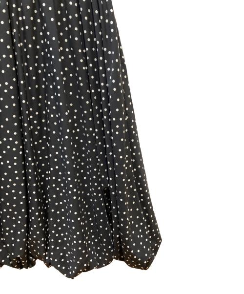UNITED ARROWS TOKYO（ユナイテッドアローズトウキョウ）UNITED ARROWS TOKYO (ユナイテッドアローズトウキョウ) ドット バルーン ロングワンピース ブラック サイズ:38の古着・服飾アイテム