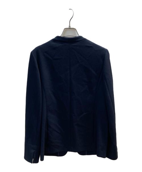 SOEJU（ソージュ）SOEJU (ソージュ) ウールライクノーカラージャケット ネイビー サイズ:Lの古着・服飾アイテム